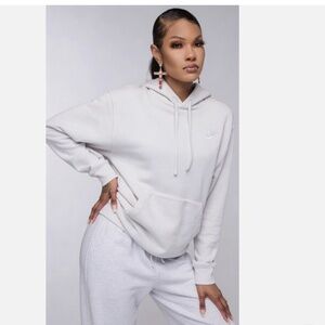 Cotton blend pullover hoodie Nike